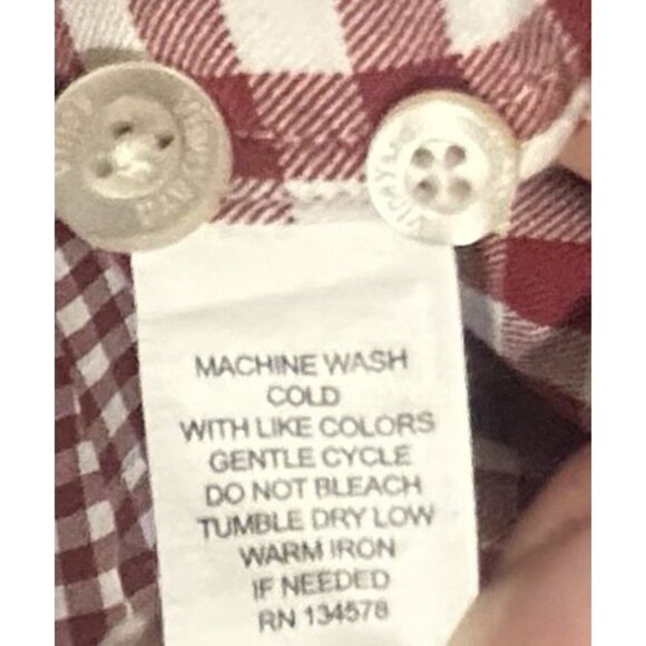 Vineyard Vines Men's Large Classic Fit Tucker Shirt Gingham Red White Check - Picture 7 of 15